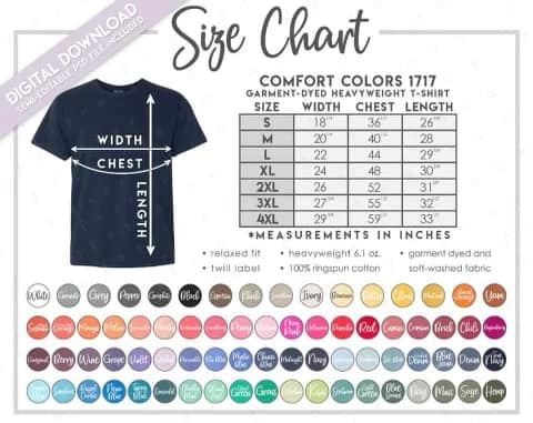 Comfort Color Upcharge