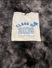 Load image into Gallery viewer, Class of Handprint shirts. (BLACK AND WHITE MATERIAL ONLY ON SHIRTS)
