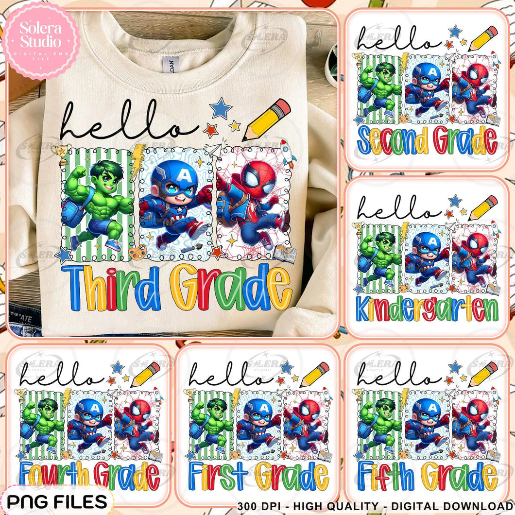 Superhero Kindergarten - Fifth Grade